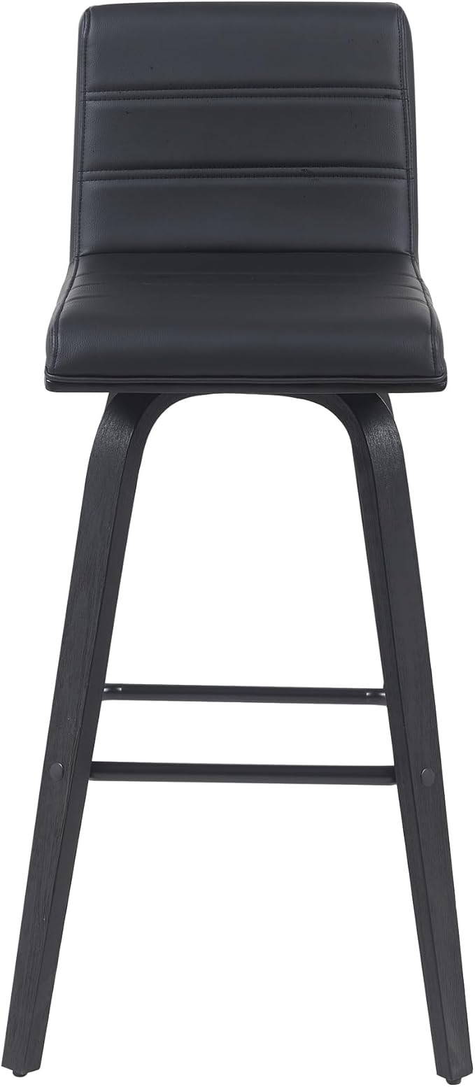 Armen Living Vienna Modern Swivel 30" Bar Height Barstool - Image 3