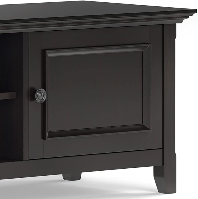 SIMPLIHOME Amherst 72-inch Wide Solid Wood Low TV Stand in Hickory Brown - Image 8