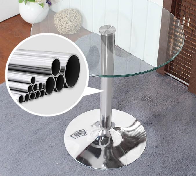31.2" Round Glass Dining Table, Modern Circular, Sturdy Base and Perfect - Image 6