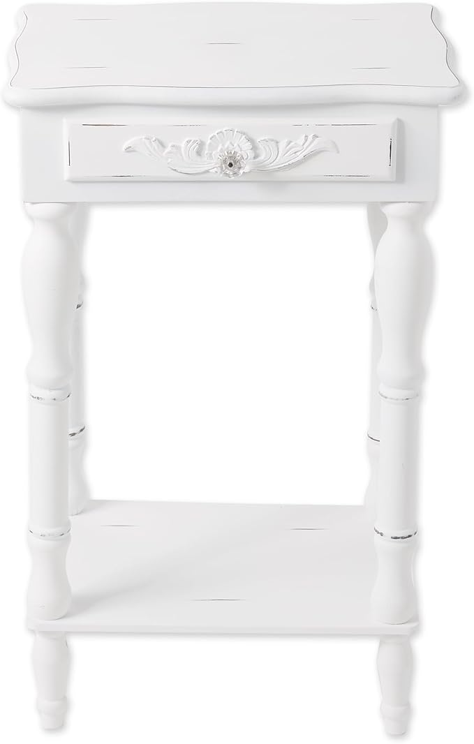 Carved White Side Table - Image 4