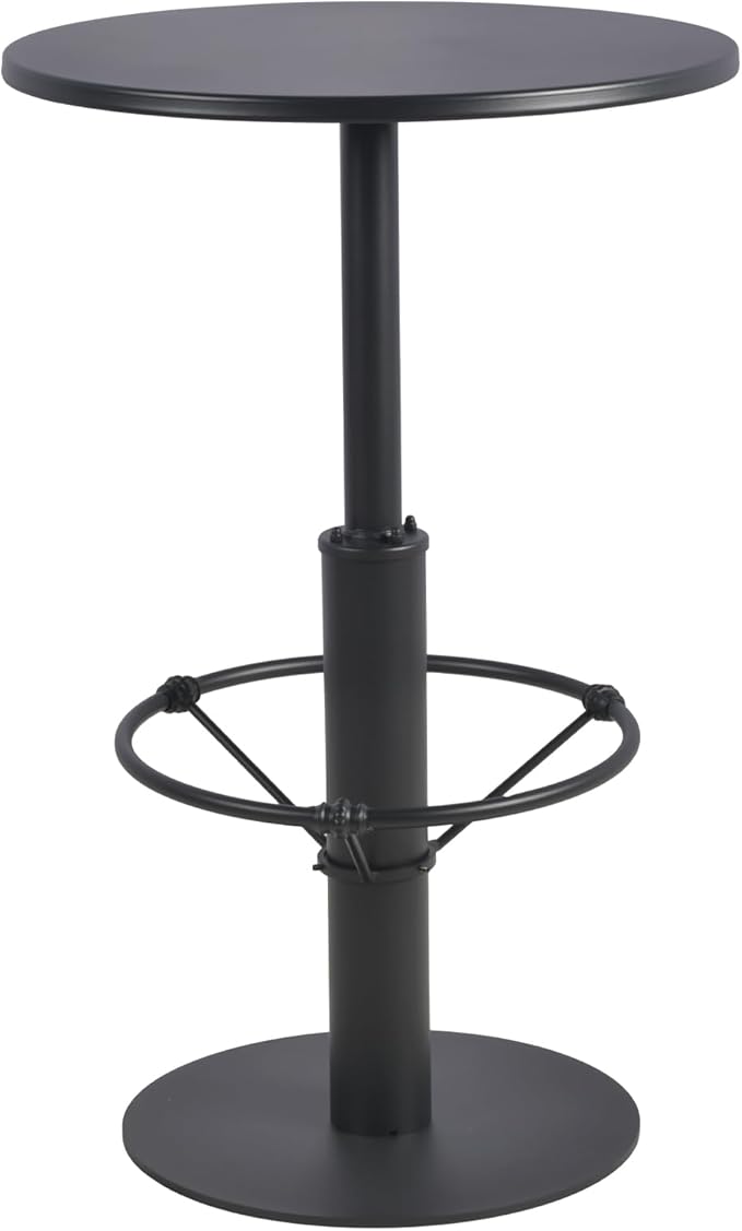 LOKKHAN 37.4" Tall High-top Table-Rustic Industrial Bar Table-23.6" Dia Round - Image 9
