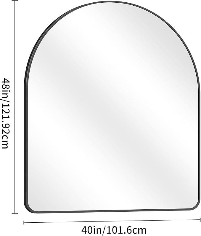 Arched Bathroom Mirror, Wall Mounted Mirror, Living Room, Vertically Hanging - Image 3
