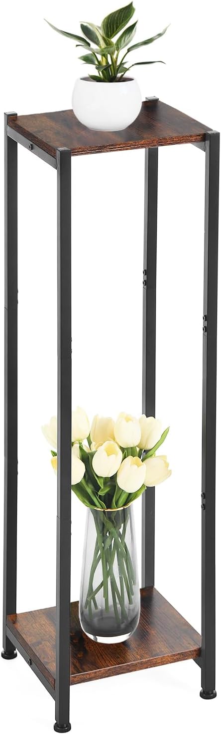 Extra Tall Plant Stand Indoor, 40 Inch Plant Stands, 2 Tier Metal Plant Stand by CozyTimes