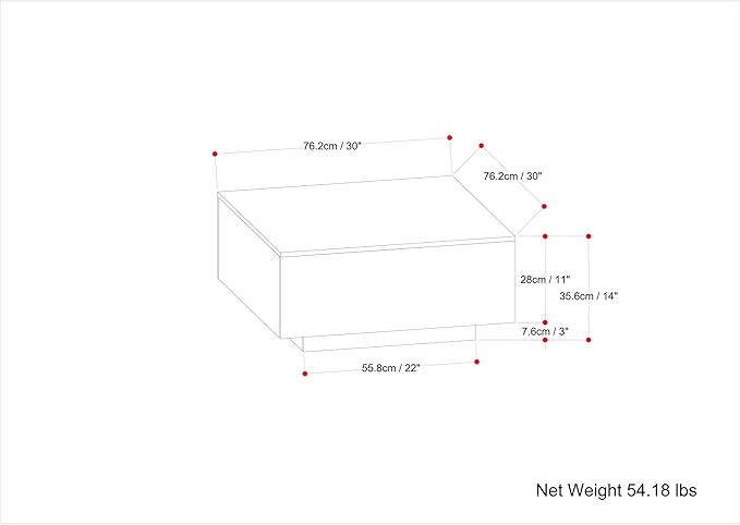 SIMPLIHOME Lockhart Square Coffee Table - Image 3