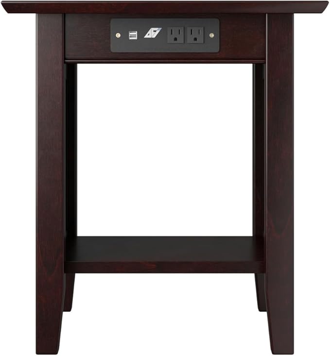 AFI Nantucket End Table with Built-in Charger in Espresso - Image 5