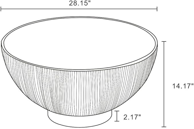 Manhattan Comfort Anderson Modern 28.15" Round Coffee Table 2.0 - Image 3