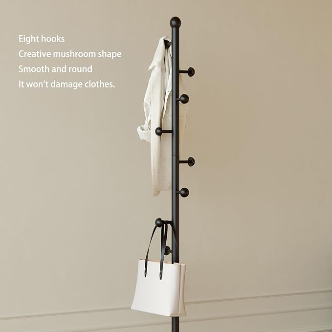 Coat rack, Metal coat hanger stand, Coat Tree freestanding Heavy duty - Image 4