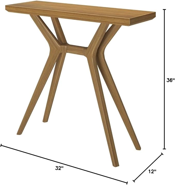 Plank+Beam Verso Console Table, 36 Inch Solid Wood Modern Sofa Table, Narrow - Image 2