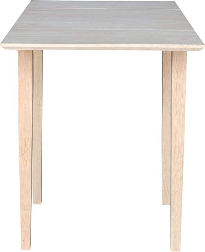 Solid Wood Small Drop Leaf Dining Table in Sturdy Parawood, Dual Drop Leaf Table - Image 13