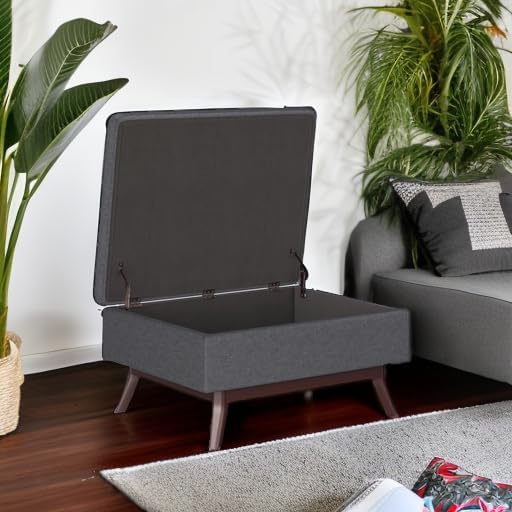 SIMPLIHOME Owen 34 inch Wide Mid Century Modern Rectangle Coffee Table Storage - Image 6