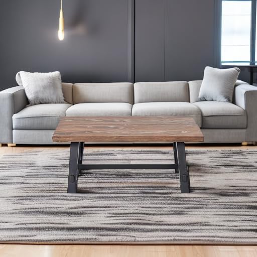 Alaterre Furniture Adam 42-Inch Solid Wood Rustic Coffee Table - Image 5