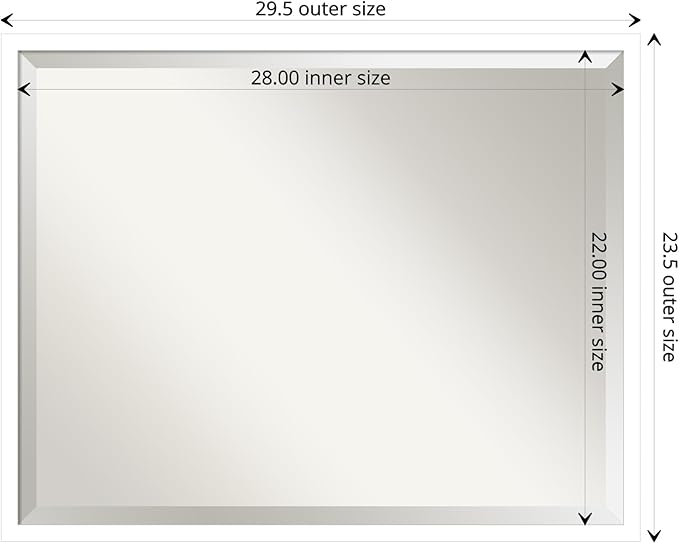 Amanti Art White Bathroom Mirror - Image 4