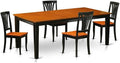 East West Furniture QUAV5-BCH-W 5 Piece Dining Set Includes a Rectangle Dining by EastWestFurniture