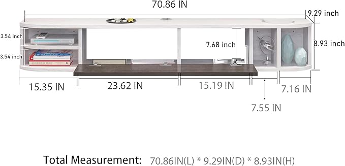 Pmnianhua Modern Wall Mounted TV Console - Image 4