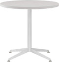 White Dining Table Round Small Office Table Conference Table Coffee Meeting by SENGLIDA