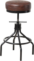Counter Height Bar Stool Adjustable Swivel Round Barstools Modern PU Leather by Unknown