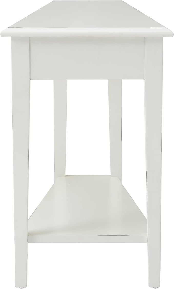 Leick Home Haven Ridge Wedge End Table, Tapered Side Table, Farmhouse White - Image 4