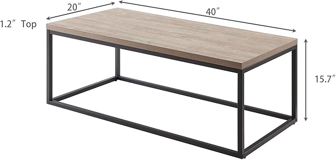 CENSI 40-in Grey Wash Accent Coffee Table Ottoman - Image 2