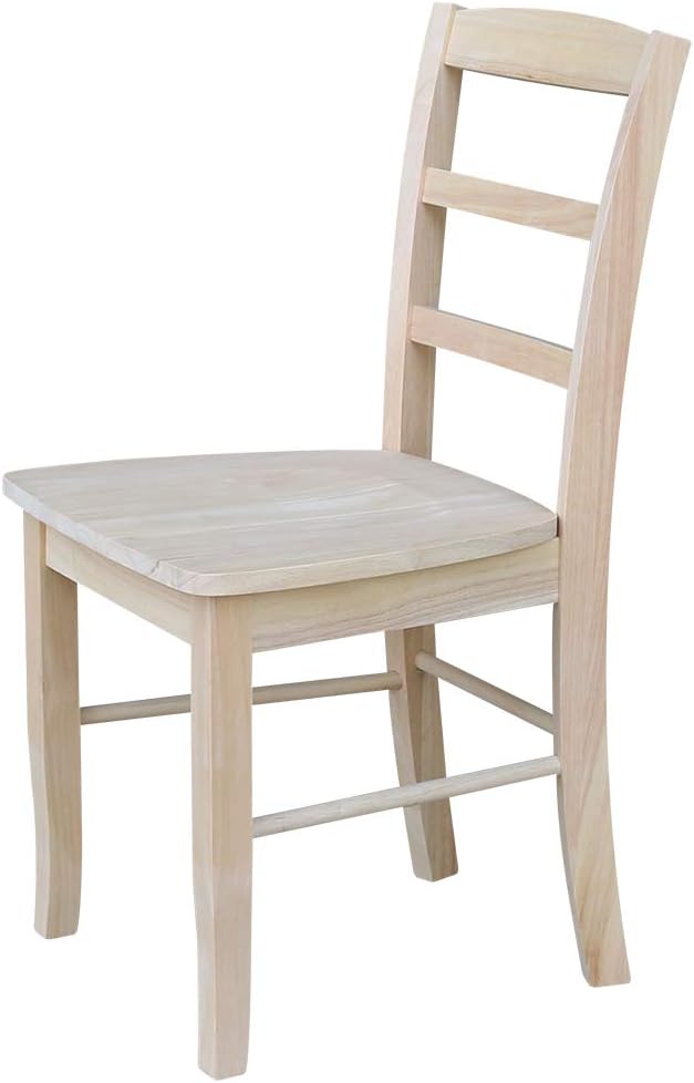 Set of Two Madrid Ladderback Dining Chairs, Unfinished - Image 8