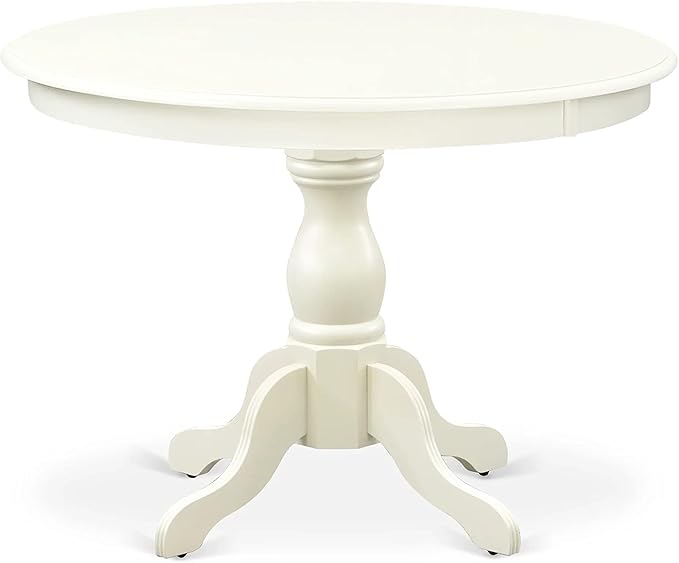 East West Furniture HBIP5-LWH-C 5 Piece Dining Set Includes a Round Dining Table - Image 3