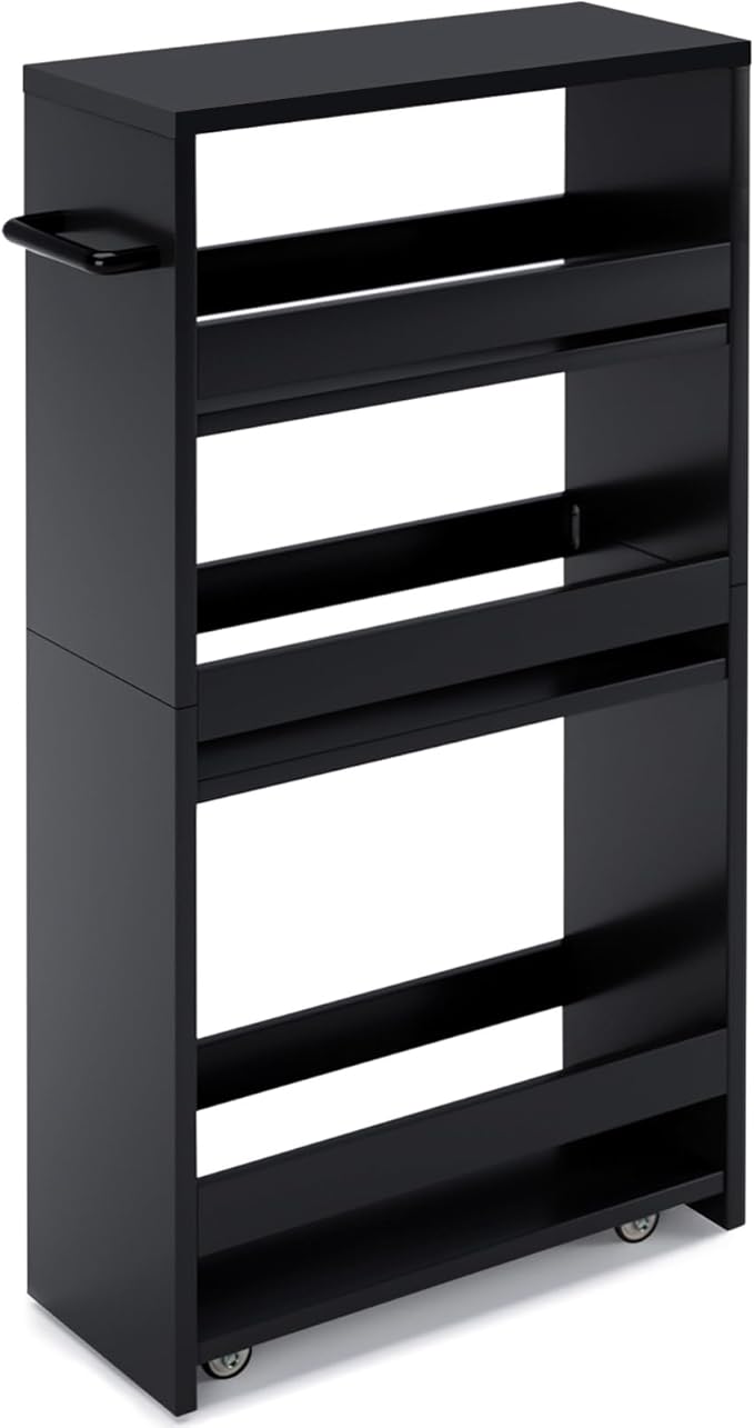 MARTY Slim Rolling Storage Cart 4-Tier Kitchen Cart by MARTY