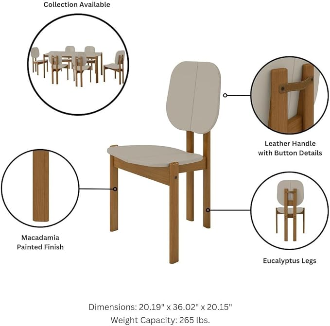 Manhattan Comfort Mid-Century Modern Gales Dining Chair - Image 4