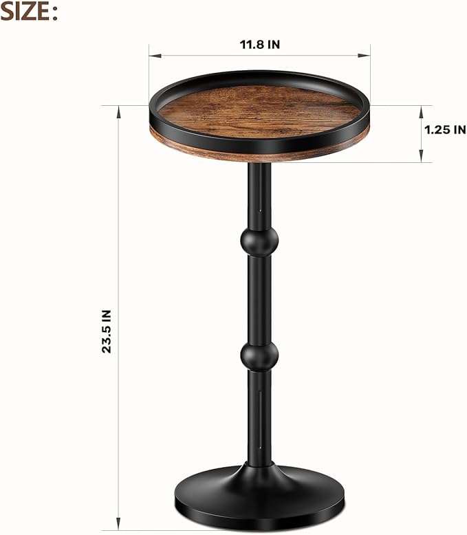 Small Round Side Table, Coffee Drink Table - Image 3