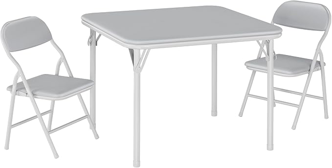 GarveeHome 3-Piece Kids Folding Table and Chairs Set, Toddlers Children's - Image 9