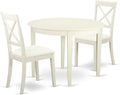 East West Furniture BOST3-LWH-LC 3 Piece Modern Dining Table Set Contains a by EastWestFurniture