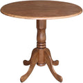 IC International Concepts 42-Inch Round Dual Drop Leaf Pedestal Dining Table by InternationalConcepts