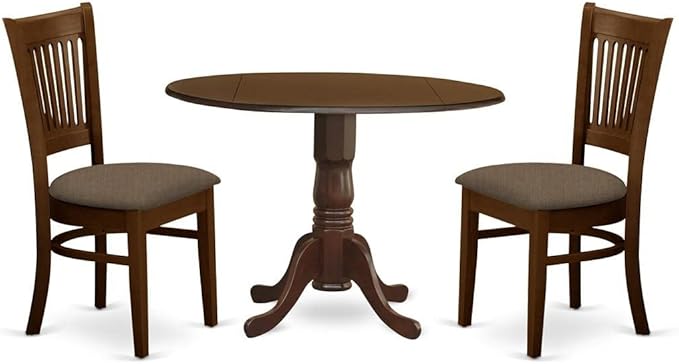 East West Furniture DLVA3-ESP-C 3 Piece Kitchen Table & Chairs Set Contains a by EastWestFurniture