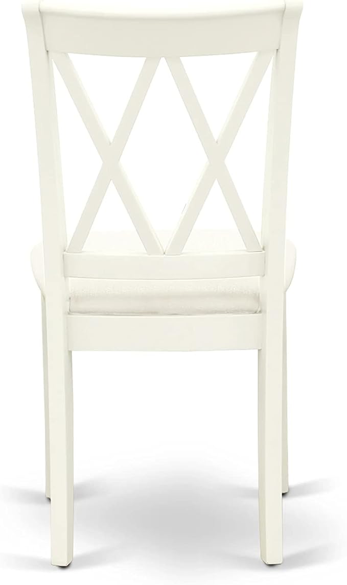 East West Furniture MZCL3-LWH-C 3 Piece Modern Dining Table Set Contains a - Image 13