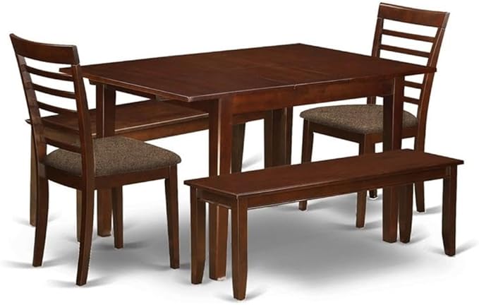 East West Furniture MILA5D-MAH-C 5 Piece Dining Table Set Includes a Rectangle by EastWestFurniture
