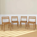 Grain & Grove Davie Dining Room Chairs Set of 4, Solid Wood Modern Kitchen Chair by GrainGrove