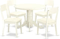East West Furniture SHAD5-LWH-LC 5 Piece Kitchen Table & Chairs Set Includes a by EastWestFurniture