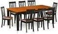 East West Furniture QUAN9-BCH-LC 9 Piece Dining Table Set Includes a Rectangle by EastWestFurniture