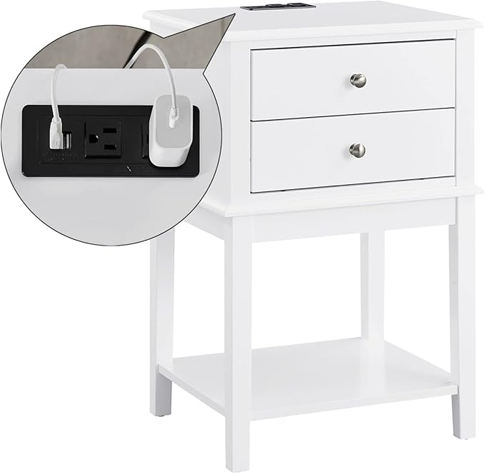 conifferism White Nightstand by conifferism