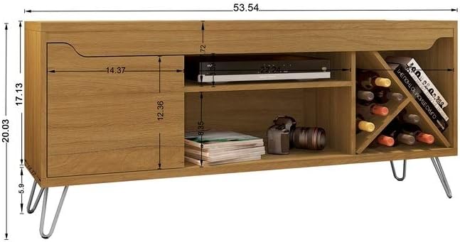 Manhattan Comfort Baxter 53.54" Mid Century TV Stand - Image 3