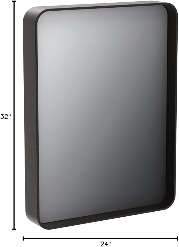 TokeShimi 24 x 32 Inch Black Mirror Wall Mirror - Image 9