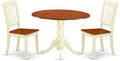 East West Furniture DLDA3-BMK-W 3 Piece Dining Room Furniture Set Contains a by EastWestFurniture