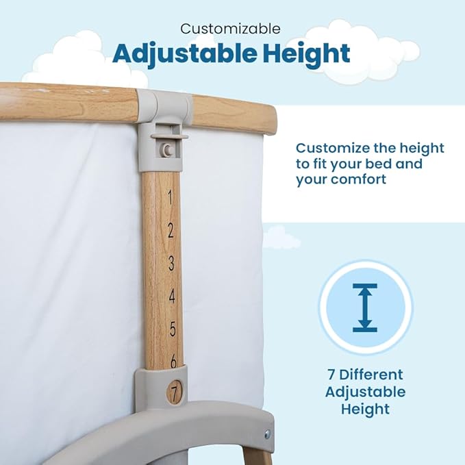 Baby Bassinet Bedside Sleeper, Portable Crib - Image 4