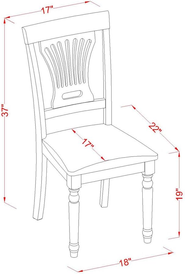 East West Furniture DOPL9-WHI-C 9 Piece Dining Table Set Includes a Rectangle - Image 8