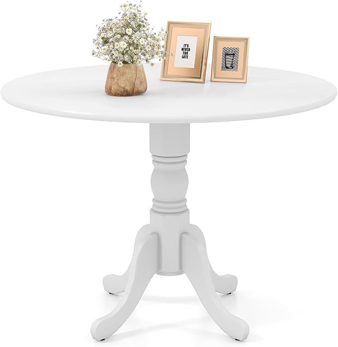 COSTWAY Round Dining Table for 4, 39-inch Wooden Kitchen Table by COSTWAY