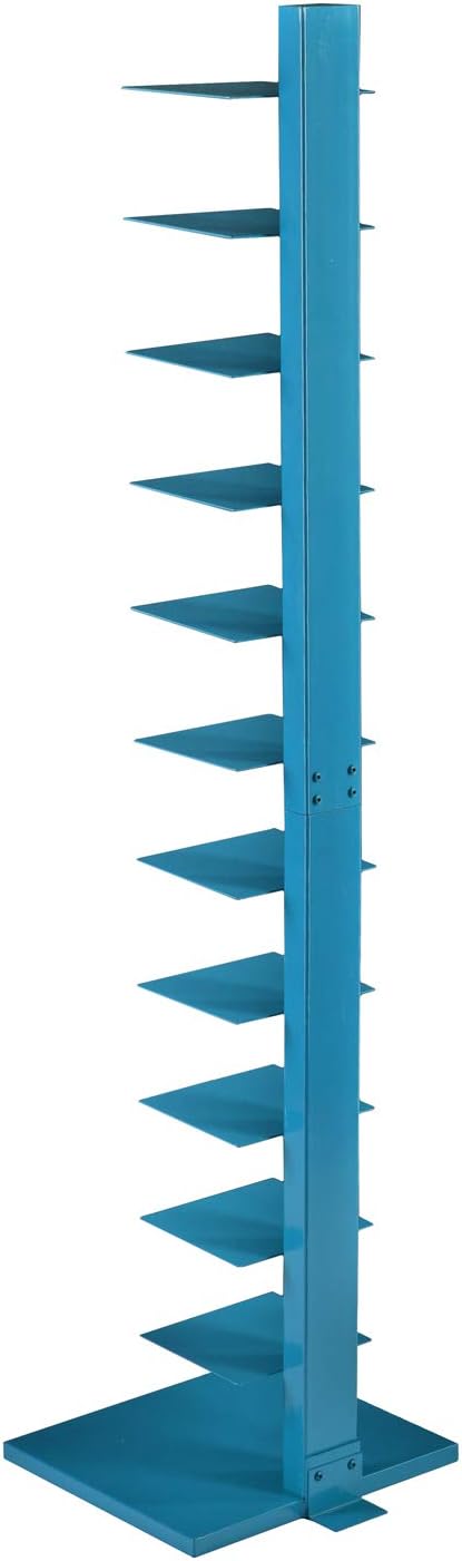 SEI Furniture, 12 shelves Metal Spine Book Tower - Image 2