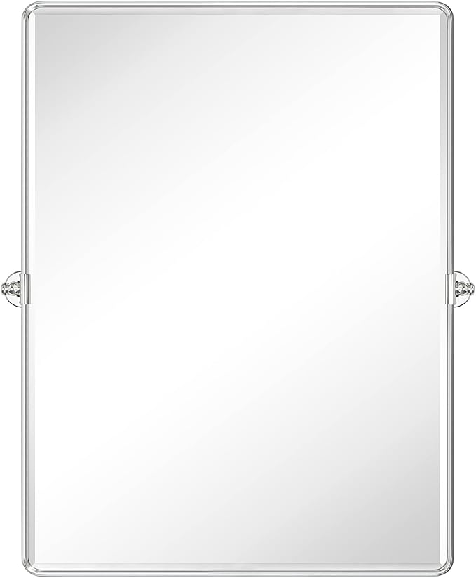 TEHOME 30x40'' Chrome Pivot Mirror Bathroom Tilt Vanity Mirror Large 40x30'' by TEHOME