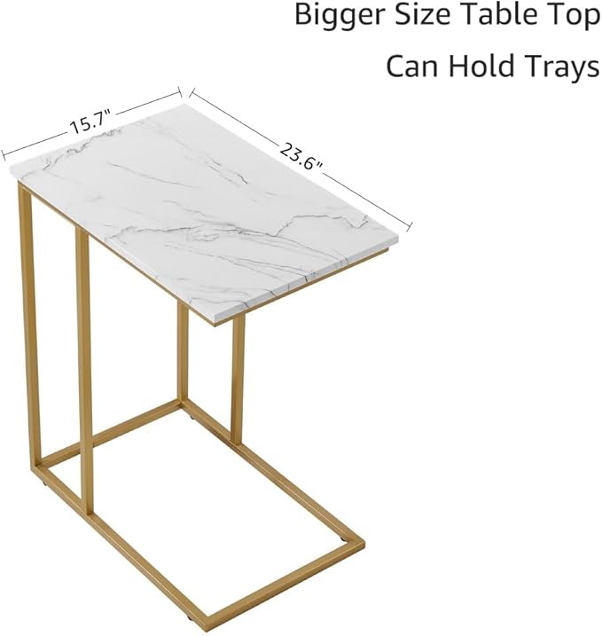 Large Size C Shaped Side Table End Table - Image 3