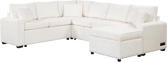 112" Luxurious Pull-out Sofa Bed Sleeper - Image 8