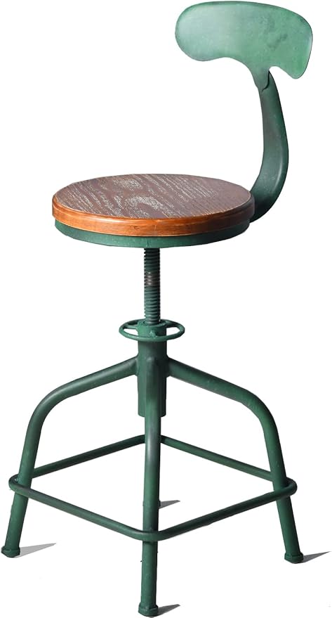 Topower Farmhouse Kitchen Stool, Industrial Counter Stool, Kitchen Deco Round - Image 4