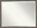 Amanti Art Grey Wall Mirror 33x43 Edwin Clay Grey Rectangle Bathroom Mirror by AmantiArt