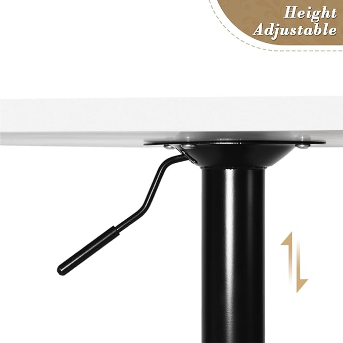 Athena Collection Modern Bar Table Round Top Height Adjustable, Tall Bistro Pub - Image 6